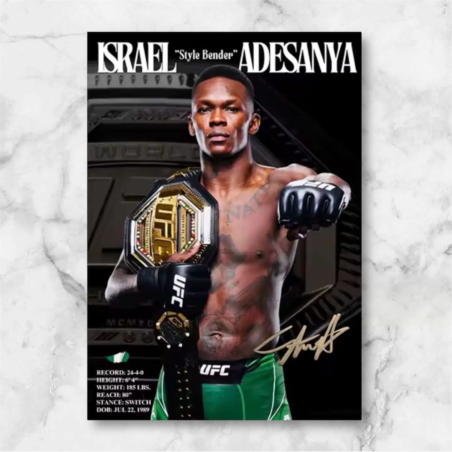 Poster de MMA Champion Israel Adesanya