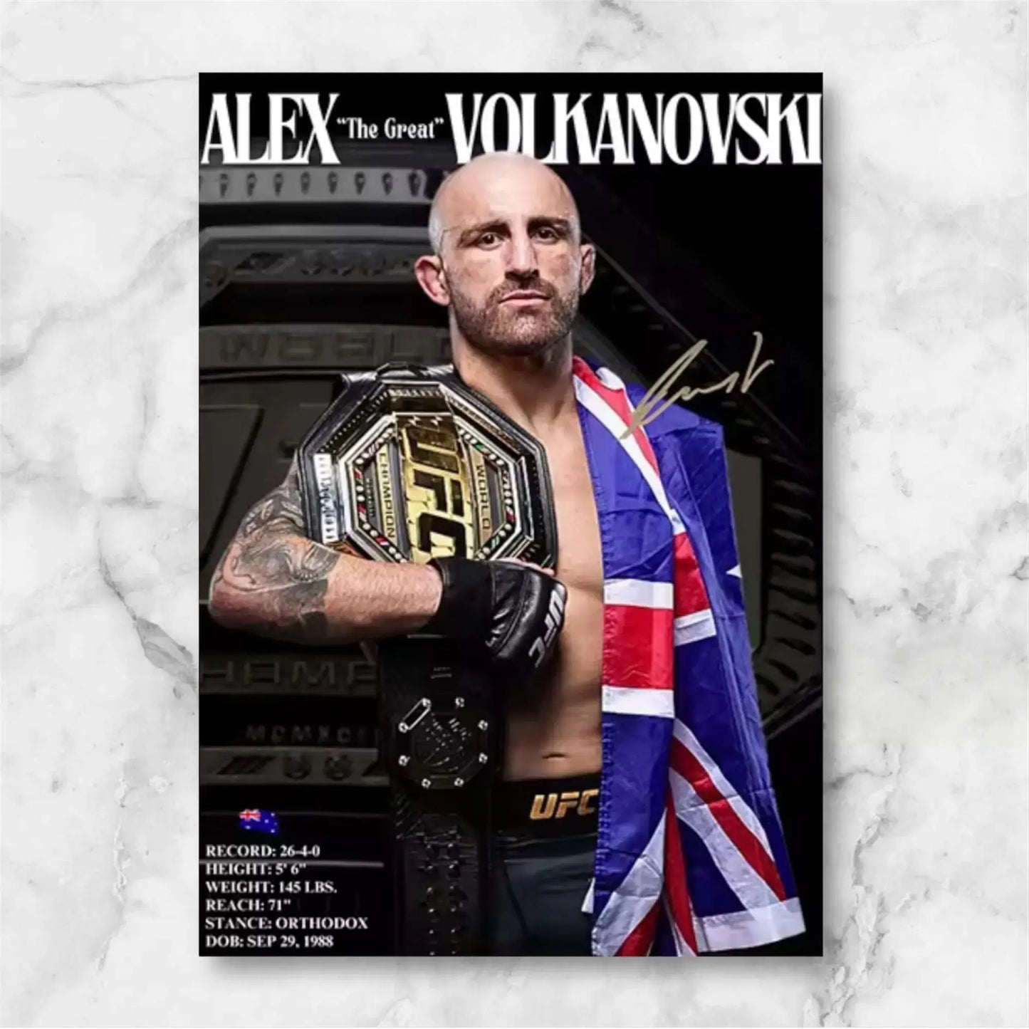 Poster de MMA Champion Alex Volkanowski