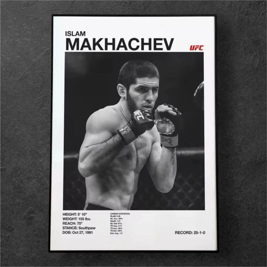 Poster de MMA Black and White Islam Makhachev