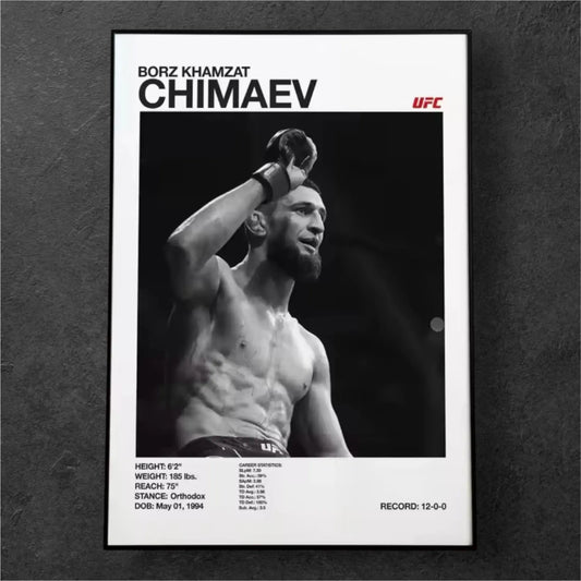 Poster de MMA Black and White Khamzat Chimaev
