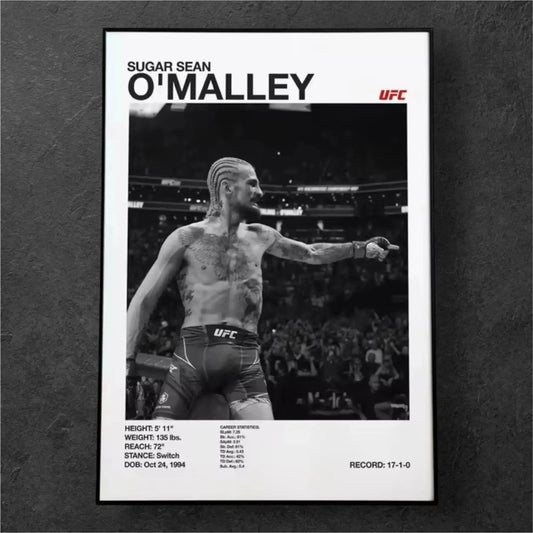 Poster de MMA Black and White Sean O'Malley