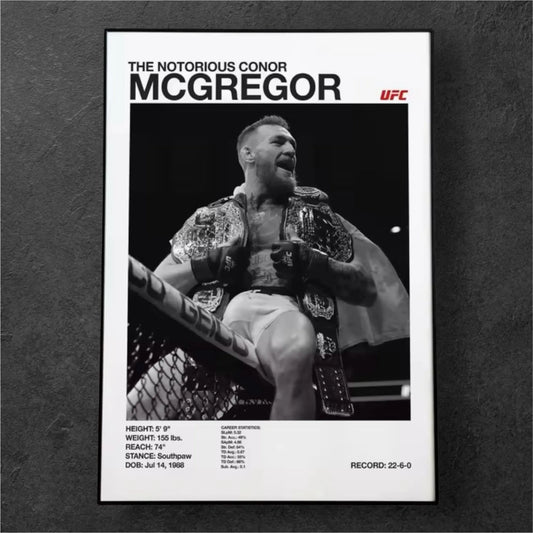 Poster de MMA Black and White Conor McGregor