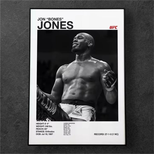 Poster de MMA Black and White Jon Jones