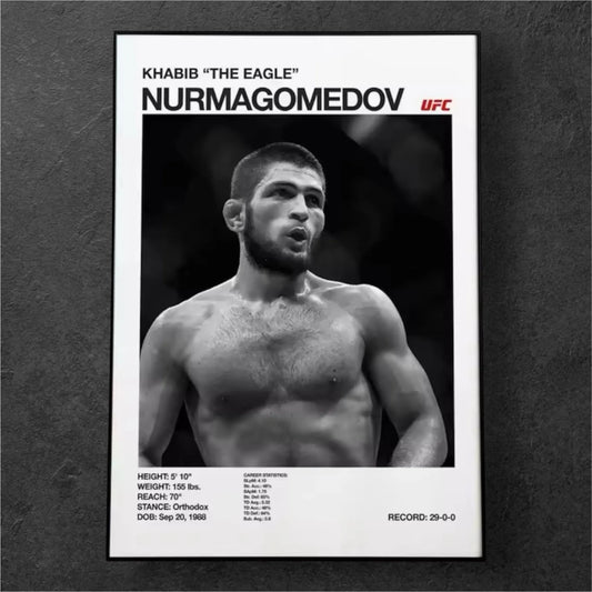 Poster de MMA Black and White Khabib Nurmagomedov
